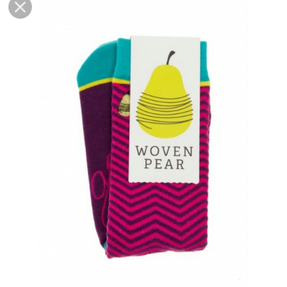 Brand new woven pear socks
